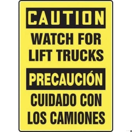 Accuform BILINGUAL OSHA CAUTION Safety Sign SBMVTR604XL SBMVTR604XL